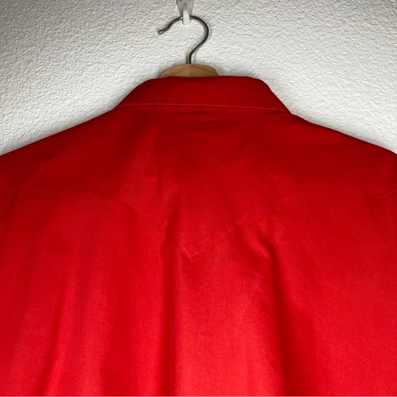 Red Rider Men's Western Shirt Button Down XXL Red Rodeo Snap Buttons Cowboy - Picture 11 of 15